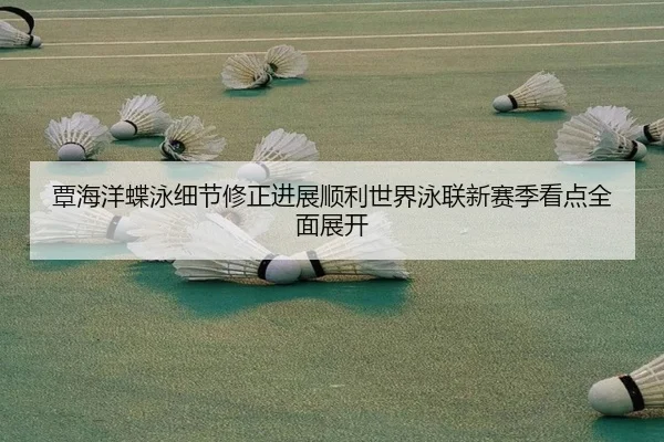 覃海洋蝶泳细节修正进展顺利世界泳联新赛季看点全面展开（Bsports）